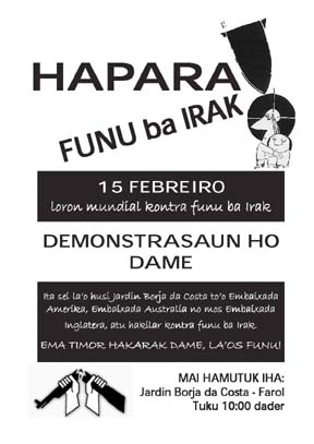 Haspara Funu - Dil Anti-war demo Flyer