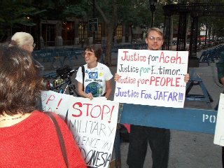 Demonstration against Indonesian military violence