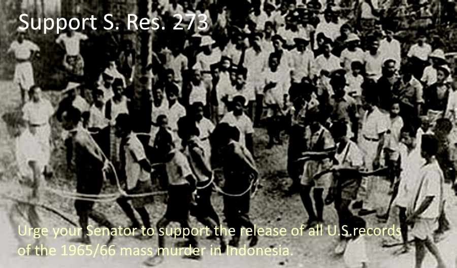 Write your Senators to Support S. Res. 273 on Indonesia